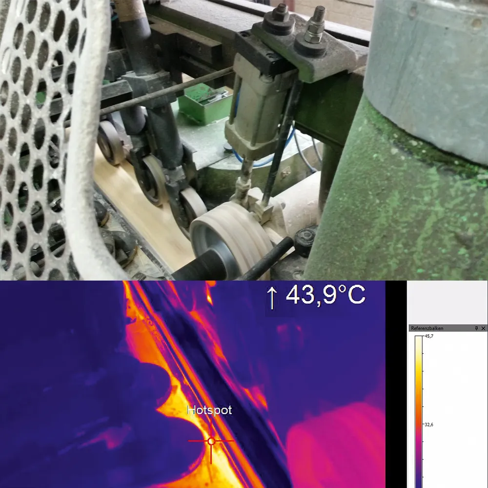 적외선 온도 측정으로 대패 가공 시스템의 효율성과 제품 품질 향상